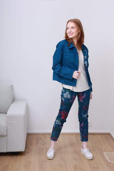 Womens Reversible Jeans - Orchid Posy