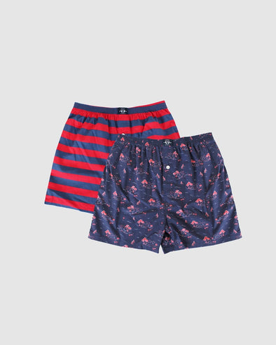 Woven 100% Cotton Boxer 2 Pack - Boats