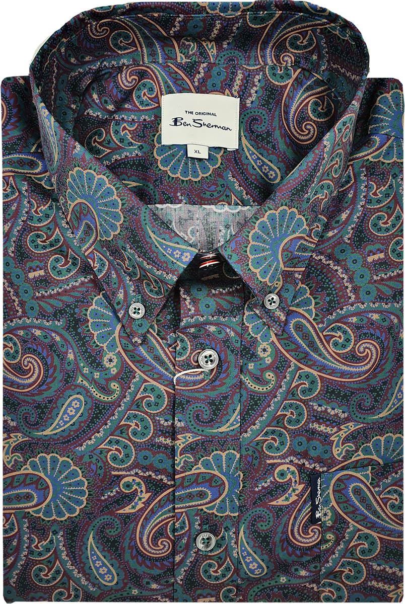 Ben Sherman Regular Fit Short Sleeve Paisley Shirt