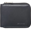 Rustic Leather Mens Outer Zip Wallet - Black
