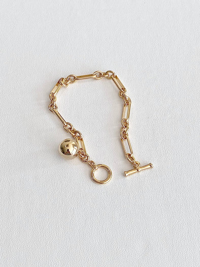 Charmed Golden Toggle Bracelet