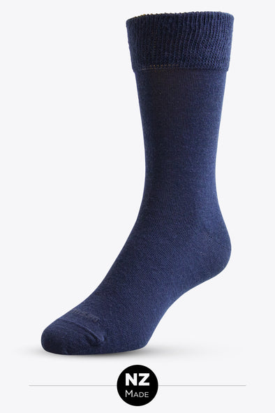 Merino Comfort Top Dress Socks - Navy