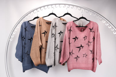 Italian Chunky Scattered Star Knit