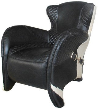Leather & Hide Saddle Chair