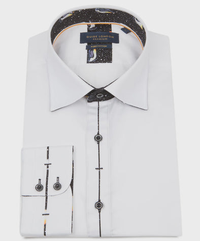 Guide London Long Sleeve Shirt - Contract Penguin : White