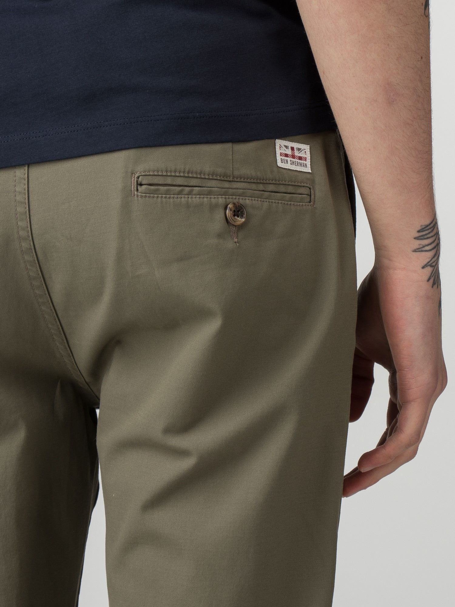Ben Sherman Slim Stretch Chino - Olive
