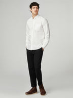 Ben Sherman Oxford Long Sleeve Shirt - White