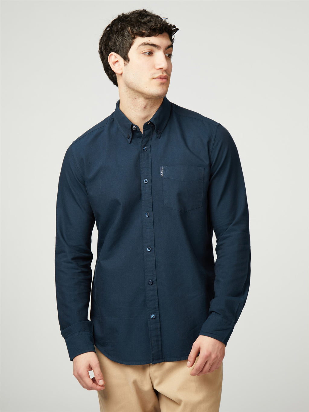 Ben Sherman Long Sleeve Shirt: Signature Oxford - Navy