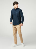 Ben Sherman Long Sleeve Shirt: Signature Oxford - Navy