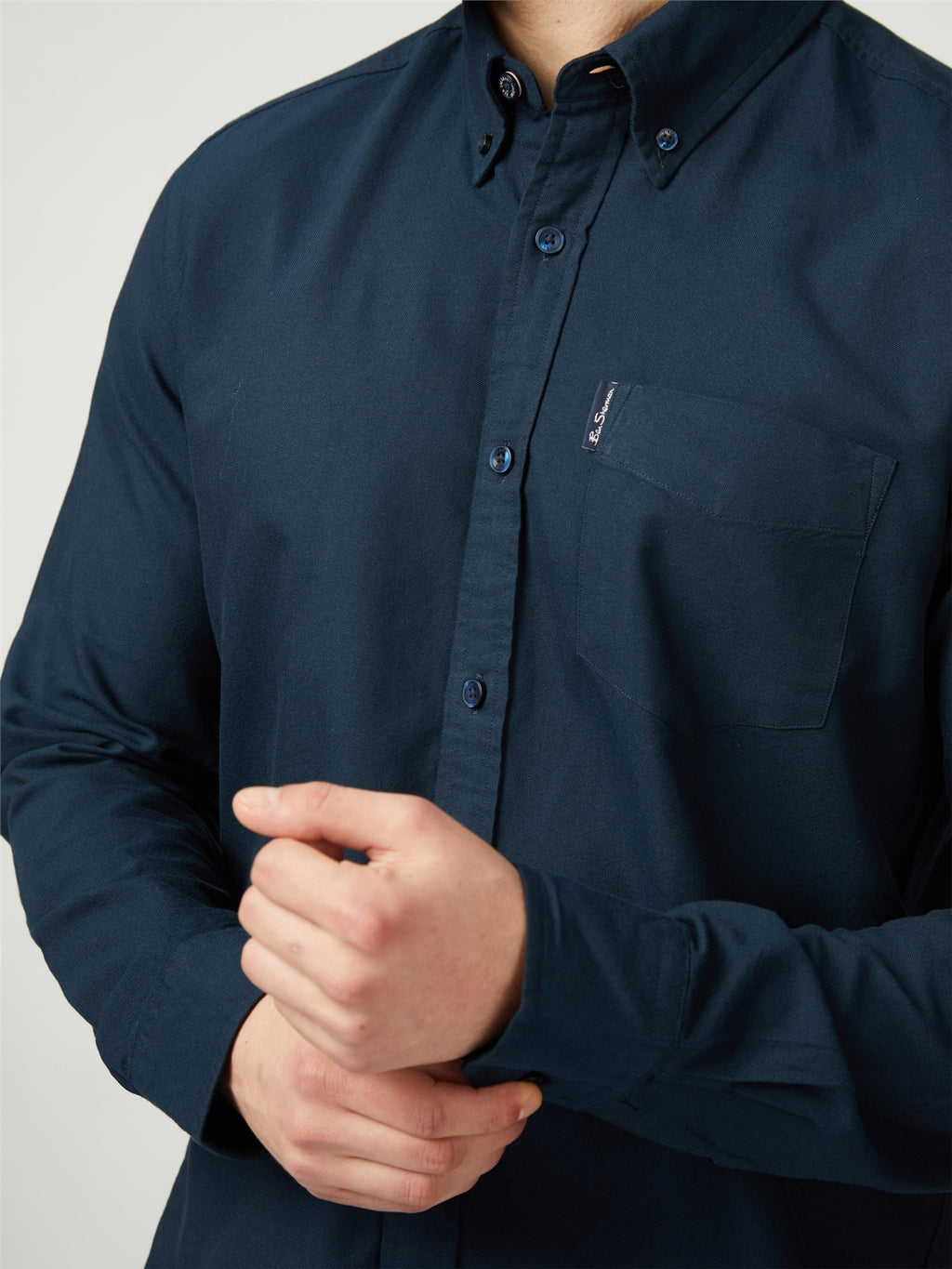 Ben Sherman Long Sleeve Shirt: Signature Oxford - Navy