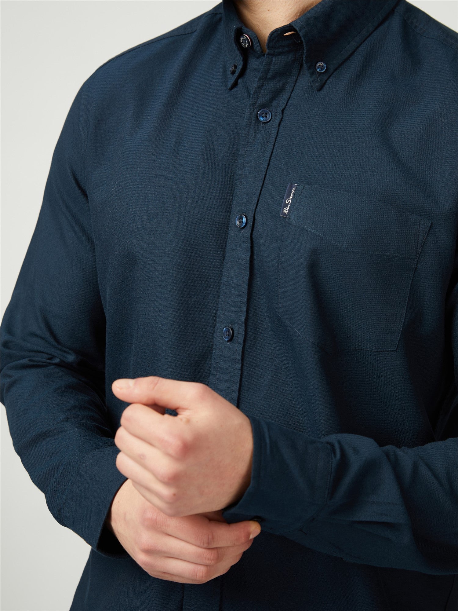 Ben Sherman Long Sleeve Shirt: Signature Oxford - Navy