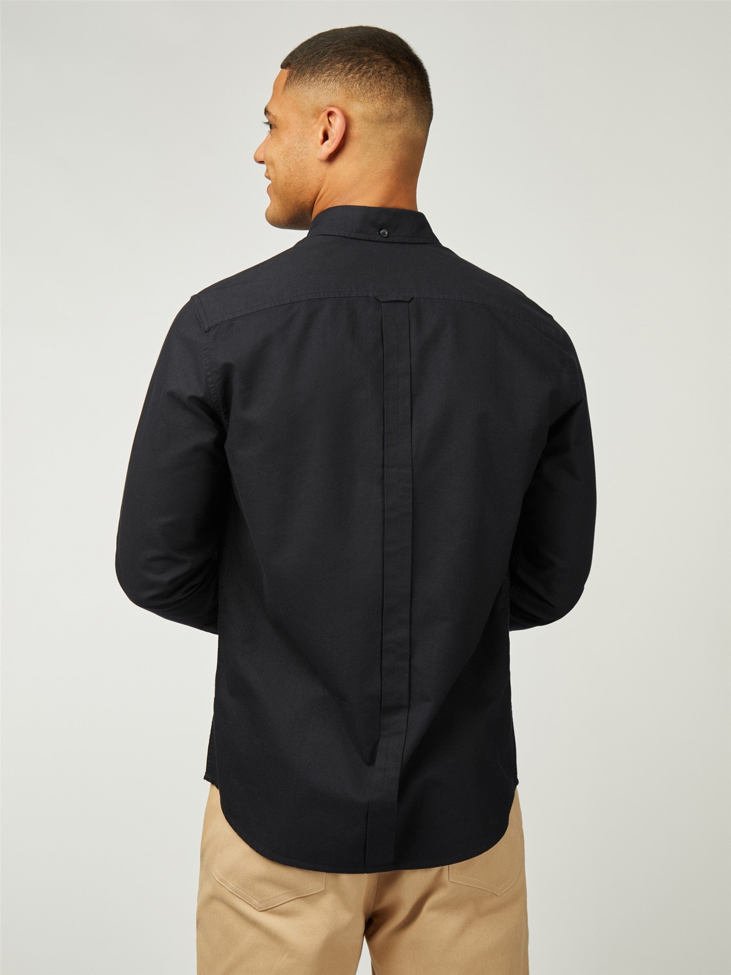 Ben Sherman Oxford Long Sleeve Shirt - Black Barley