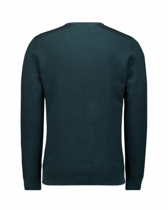 No Excess Crew Neck Pull Over - 2 Jacquard : Ocean