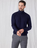 Wanaka Roll Neck Merino - Navy
