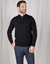 Mataura 1/4 Zip Merino - Black