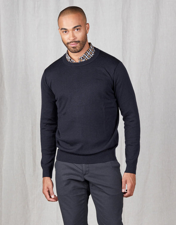 Naseby Crew Neck Merino - Navy