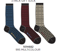 Ben Sherman 3 Box Socks - Multi Check