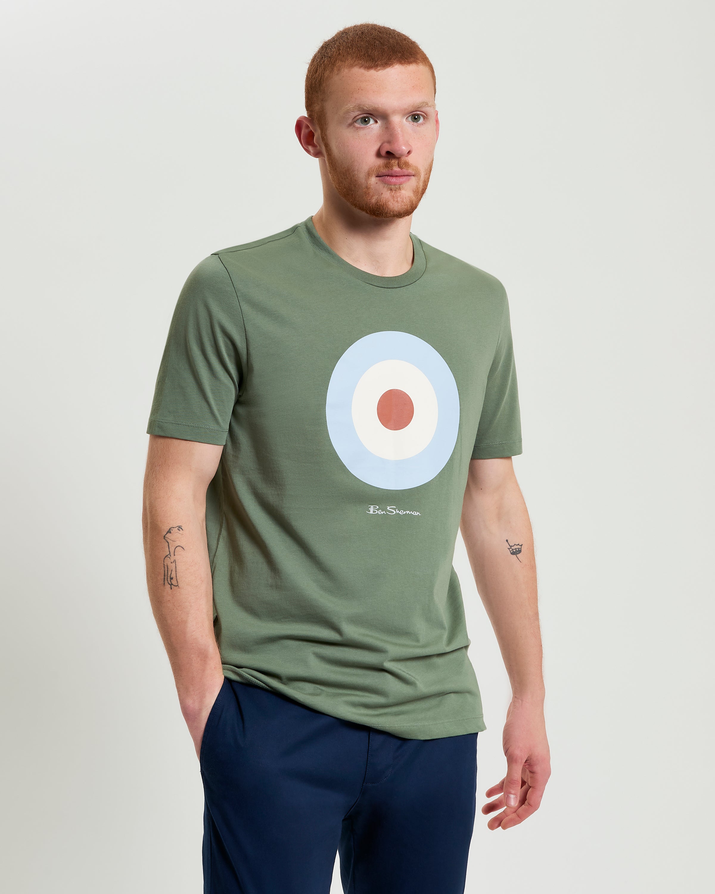 Ben Sherman Signature  Target T-Shirt - Pale Khaki