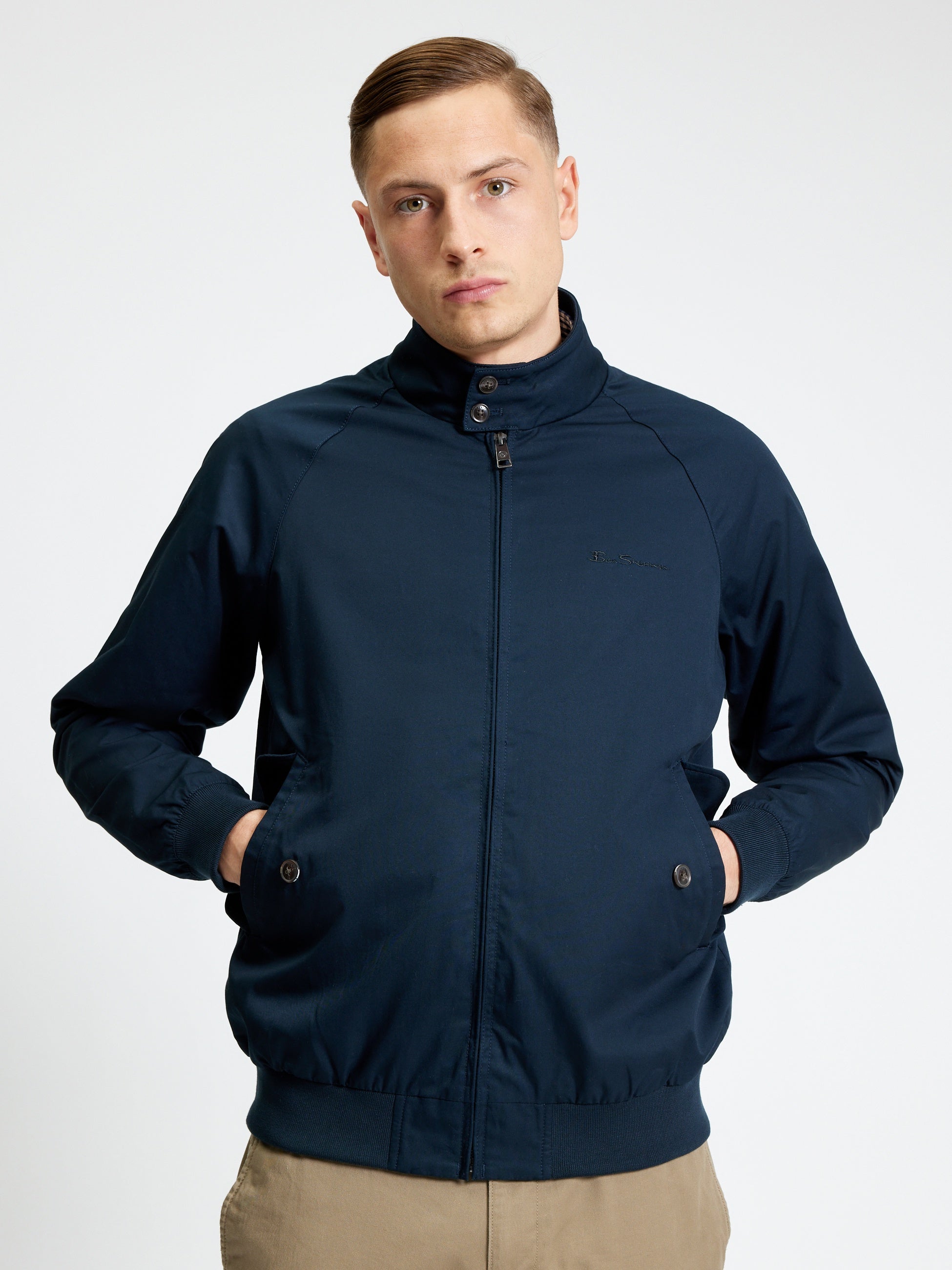 Ben Sherman Harrington Jacket - Dark Navy