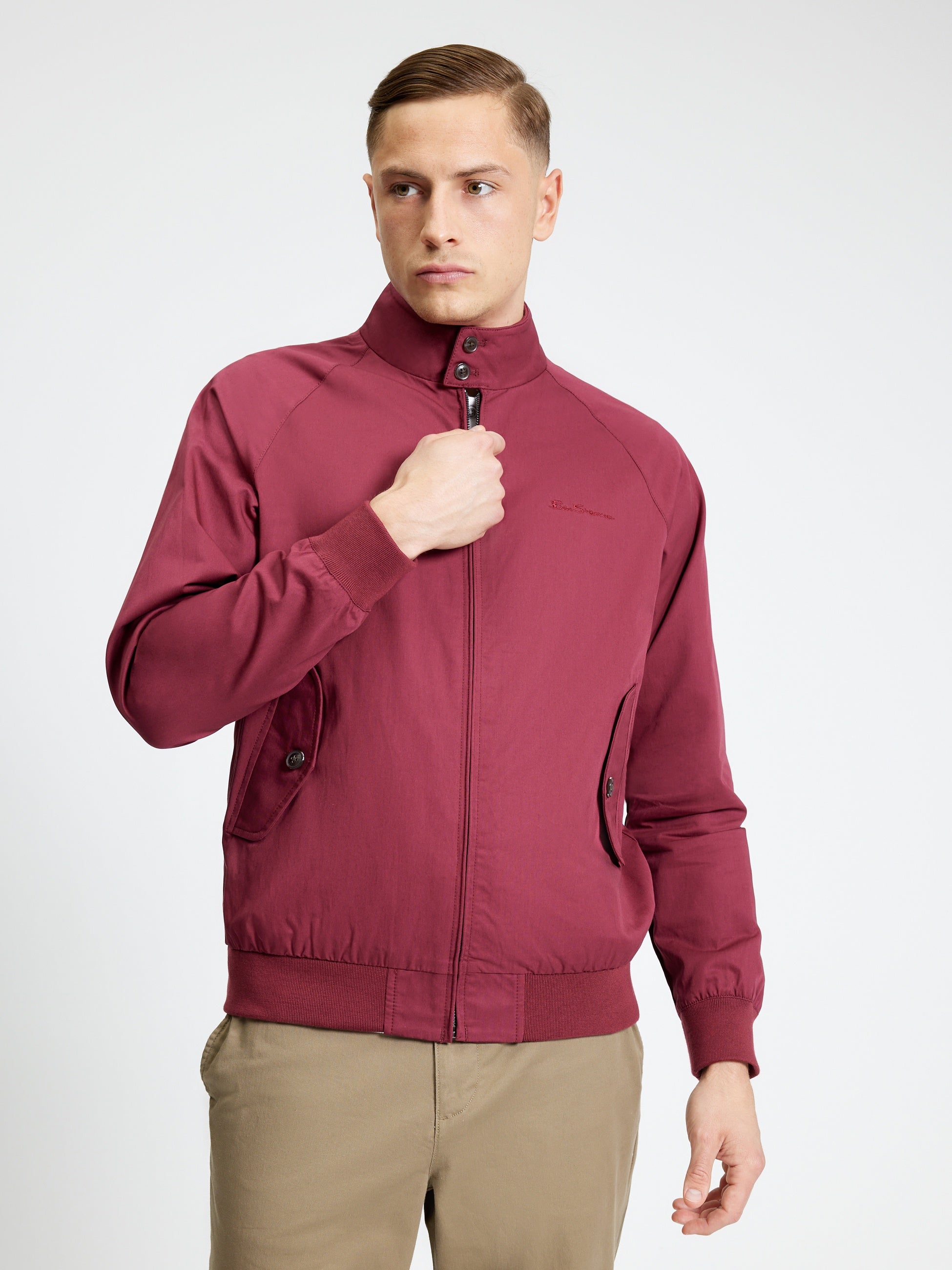Ben Sherman Harrington Jacket - Cherry