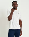 Ben Sherman Textured Vertical Stripe Tee - Snow White