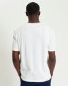 Ben Sherman Textured Vertical Stripe Tee - Snow White