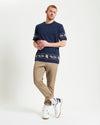 Ben Sherman Border Print Tee - Dark Navy