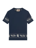 Ben Sherman Border Print Tee - Dark Navy