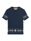 Ben Sherman Border Print Tee - Dark Navy