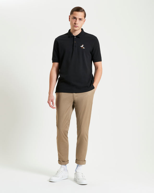 Ben Sherman Embroidery Polo - Black Gull