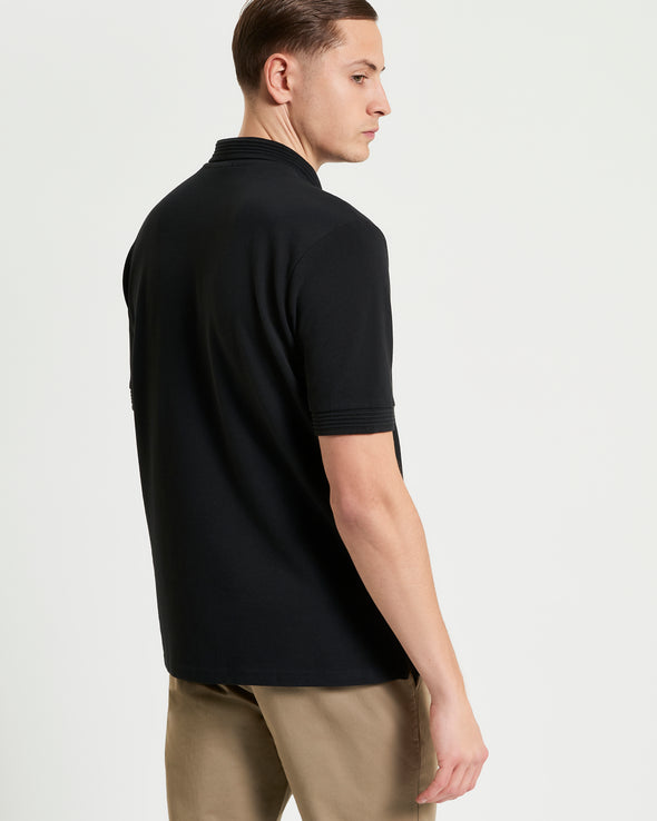 Ben Sherman Embroidery Polo - Black Gull