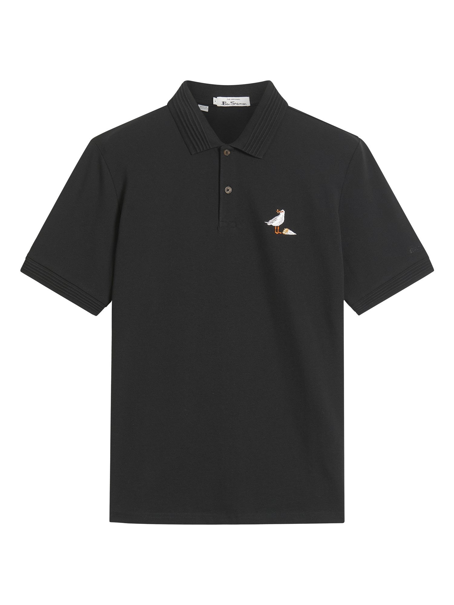 Ben Sherman Embroidery Polo - Black Gull