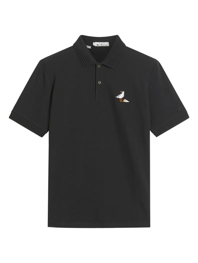 Ben Sherman Embroidery Polo - Black Gull