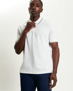Ben Sherman Chequerboard Texture Polo -  Snow White