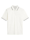 Ben Sherman Chequerboard Texture Polo -  Snow White