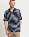 Ben Sherman Waffle Stripe polo - Dark Navy