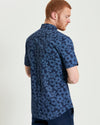 Ben Sherman Short Sleeve Shirt: Stipple Floral - Dark Navy