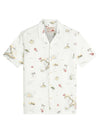 Ben Sherman Short Sleeve Shirt: Brighton To Amalfi Print - Snow White