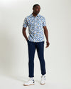 Ben Sherman Short Sleeve Shirt: Chequerboard Print - Snow White
