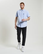 Ben Sherman Short Sleeve Shirt: Oxford - Sky