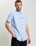 Ben Sherman Short Sleeve Shirt: Oxford - Sky