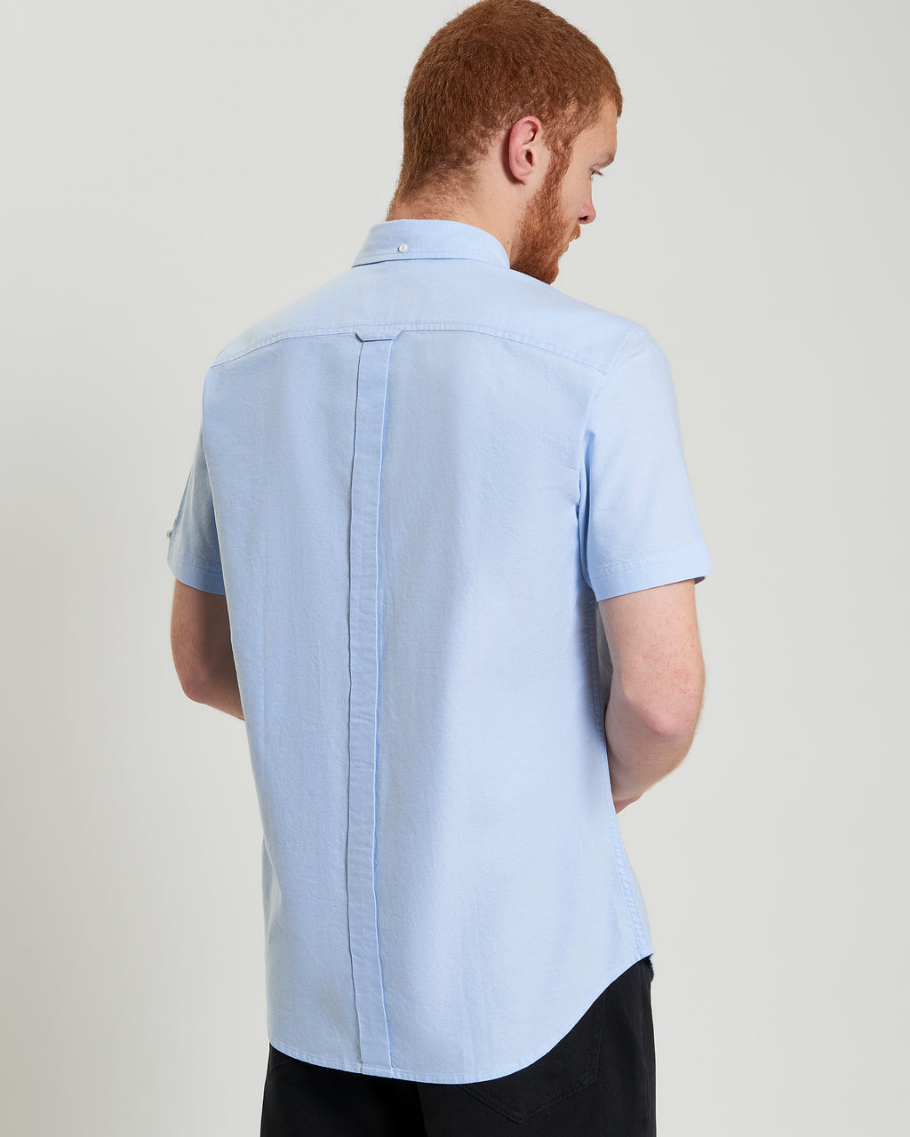 Ben Sherman Short Sleeve Shirt: Oxford - Sky