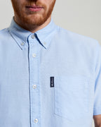 Ben Sherman Short Sleeve Shirt: Oxford - Sky