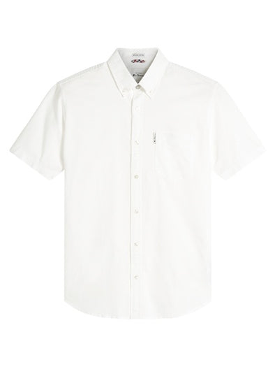 Ben Sherman Short Sleeve Shirt: Oxford - White