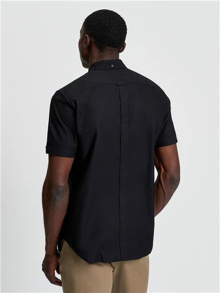 Ben Sherman Short Sleeve Shirt: Oxford - Black