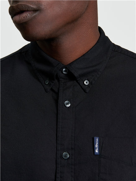 Ben Sherman Short Sleeve Shirt: Oxford - Black