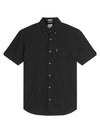 Ben Sherman Short Sleeve Shirt: Oxford - Black