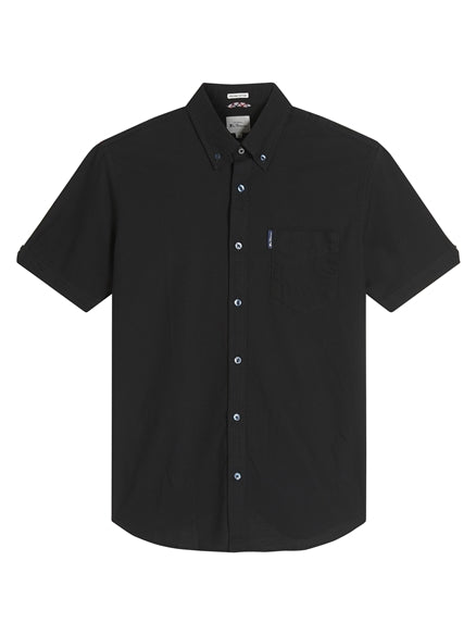 Ben Sherman Short Sleeve Shirt: Oxford - Black