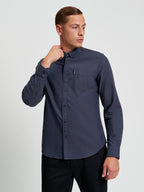 Ben Sherman Oxford Long Sleeve Shirt - Slate