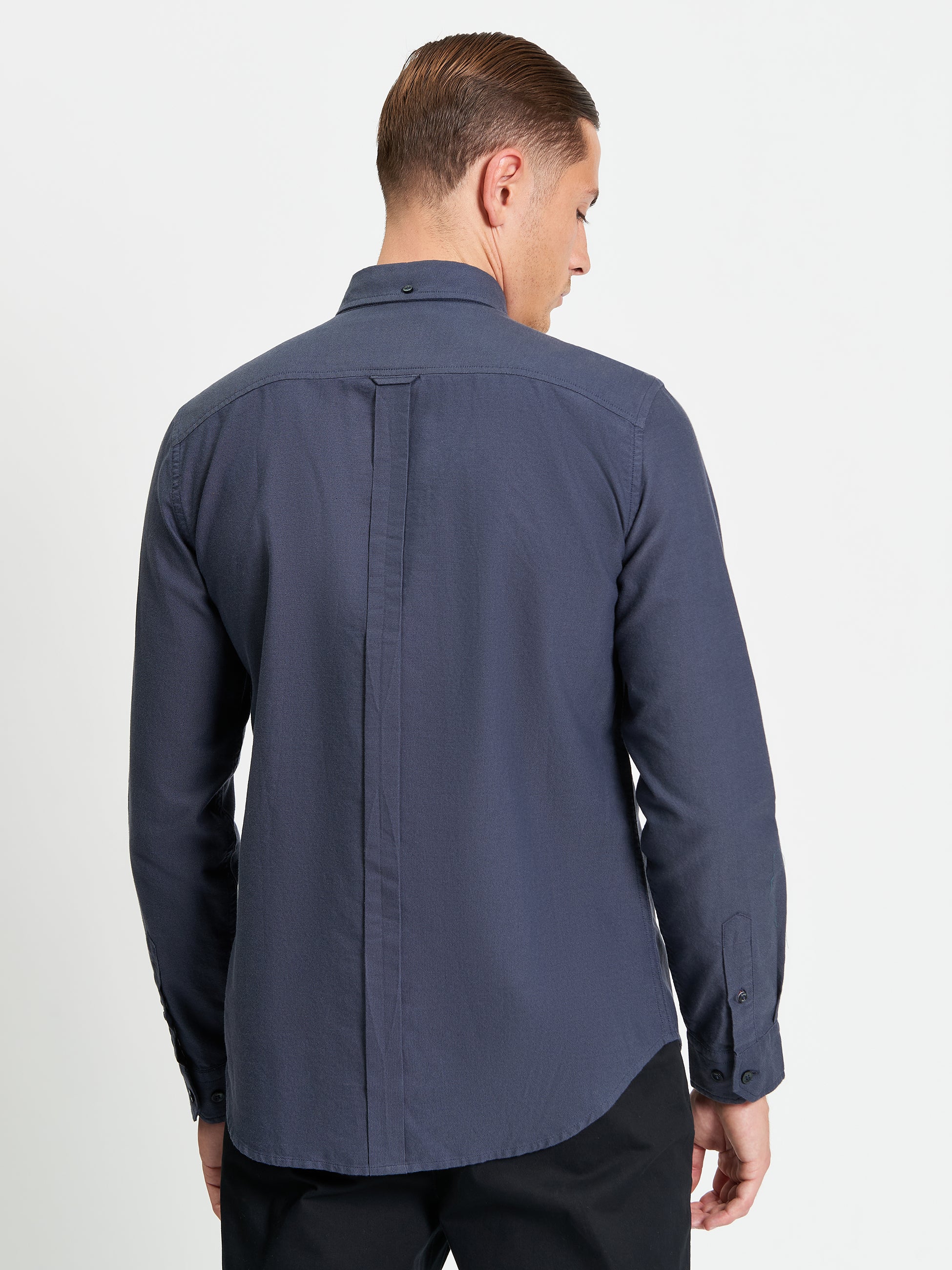 Ben Sherman Oxford Long Sleeve Shirt - Slate